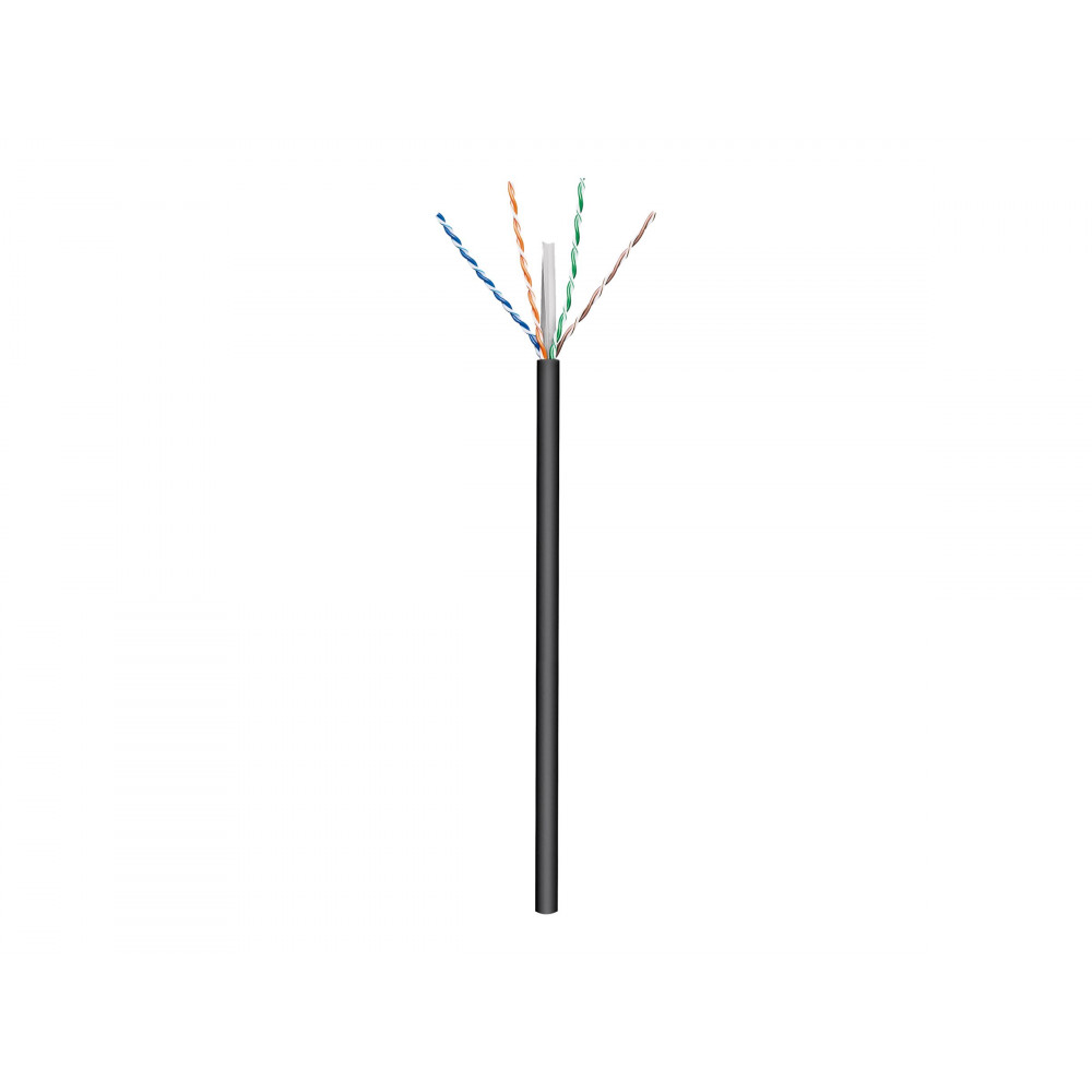 Goobay Outdoor Network Cable | CAT 6 U/UTP | AWG 24/1 | Cable length: 100 m | Black