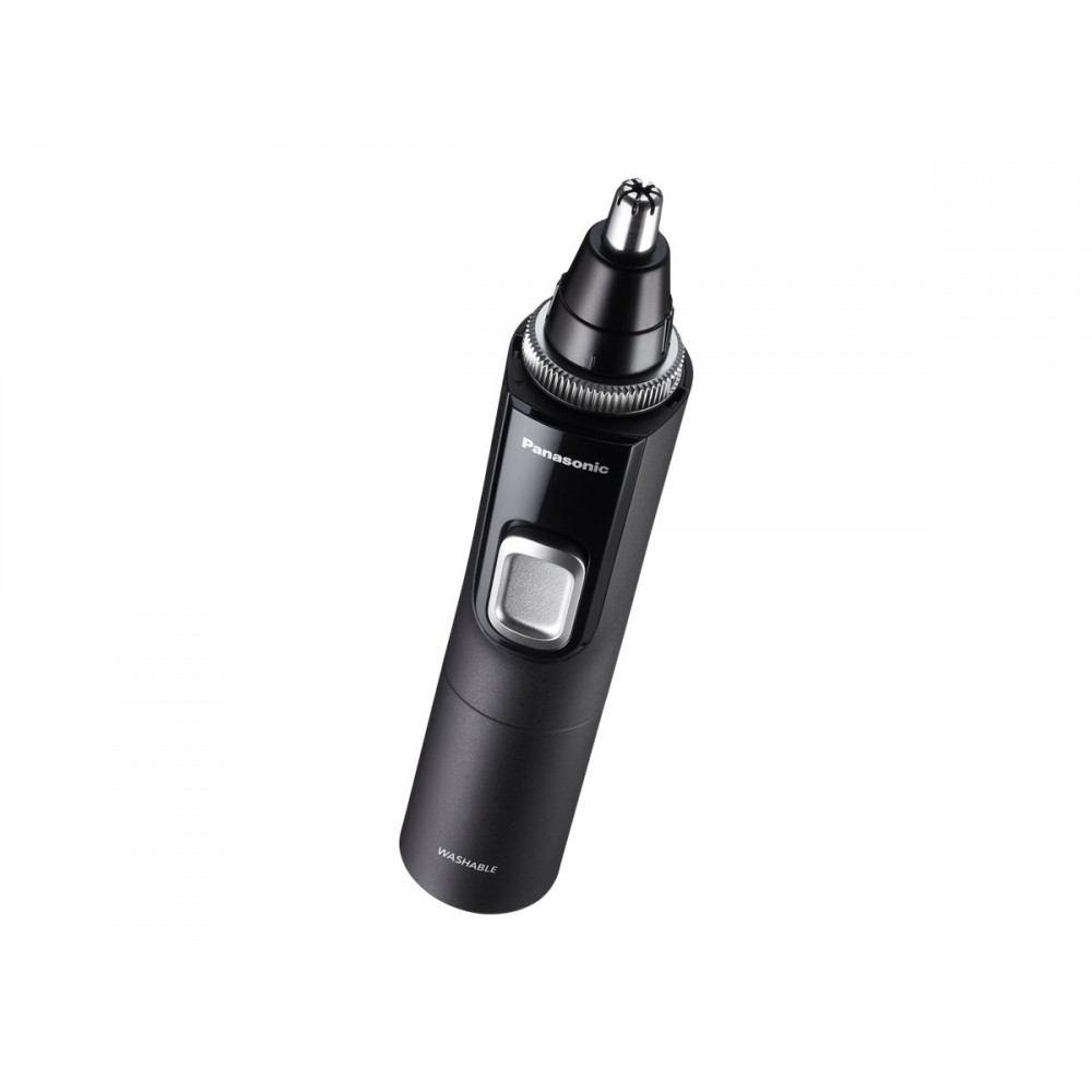 Panasonic ERGN300K503 Wet/Dry Nose & Ear Hair Trimmer with Vortex Cleaning System, Grey