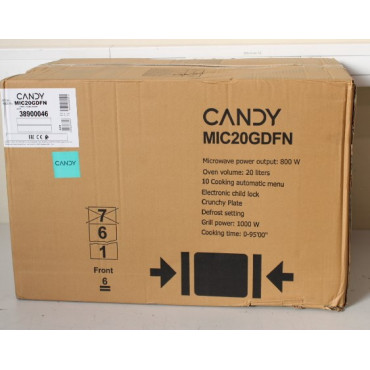 SALE OUT. Candy MIC20GDFN Built-in Microwave +Grill, Capacity 20L, Microwave 800W, Grill 1000W, 8 power levels, Black | Candy Mi