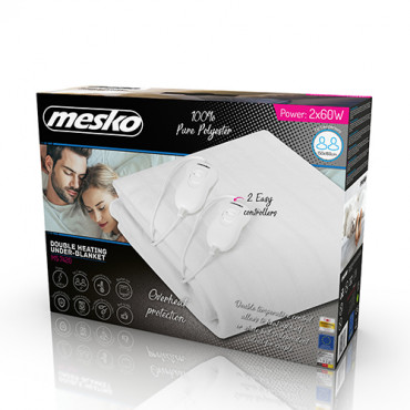 Mesko Electirc heating under-blanket MS 7420 Number of heating levels 4 Number of persons 2 Washable Remote control Polyester 2x