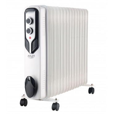 Adler Oil-Filled Radiator AD 7819 Oil Filled Radiator 2500 W Number of power levels 3 White