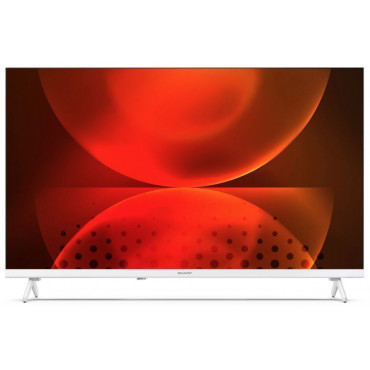 Sharp 32FH2EW 32" (81cm) HD Ready Android Frameless TV, Google Assistant, White