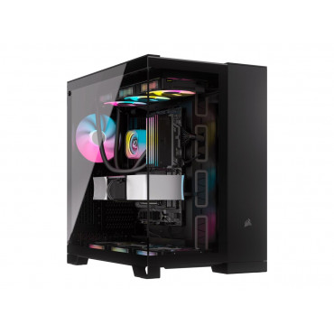 Corsair 6500X Mid-Tower Dual Chamber PC Case, Black/Obsidian Aluminum