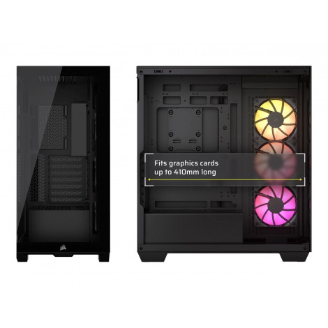 Corsair 3500X ARGB Mid-Tower PC Case, Black