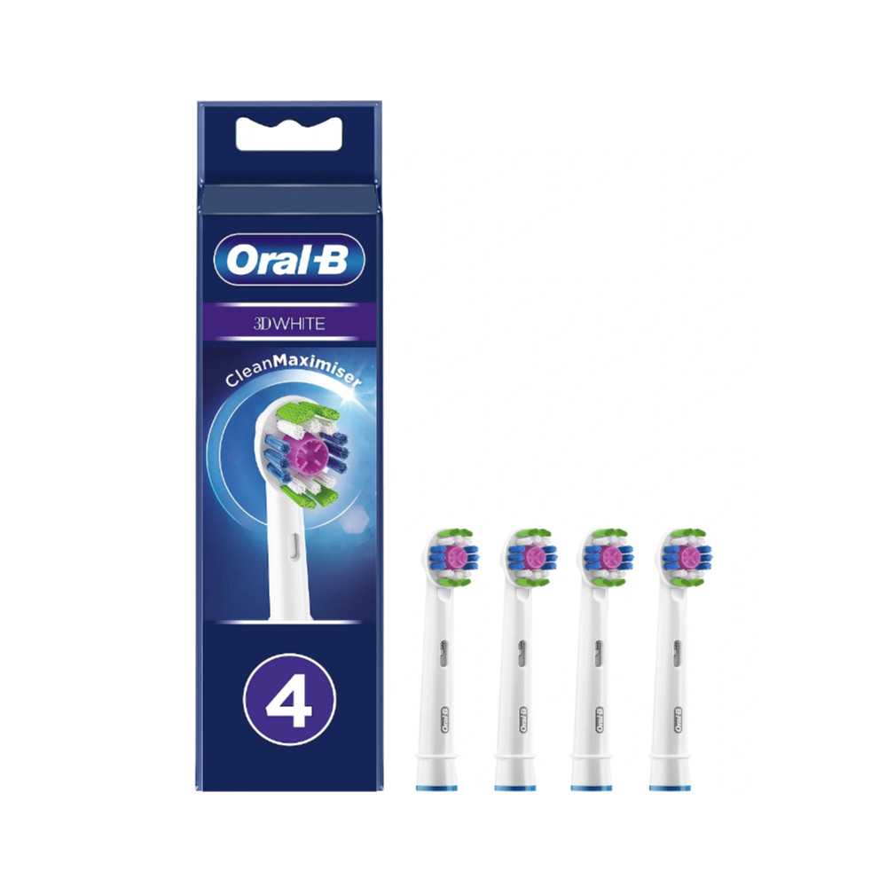 Replaceable toothbrush heads, 4 pcs | Refill CleanMaximiser 3D