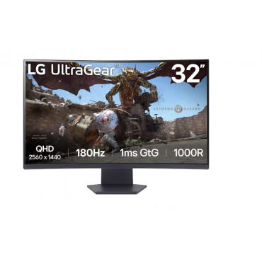 LG 32GS60QC-B | 32 " | VA | QHD | 16:9 | 180 Hz | 1 ms | 2560 x 1440 pixels | 300 cd/m | HDMI ports quantity 2