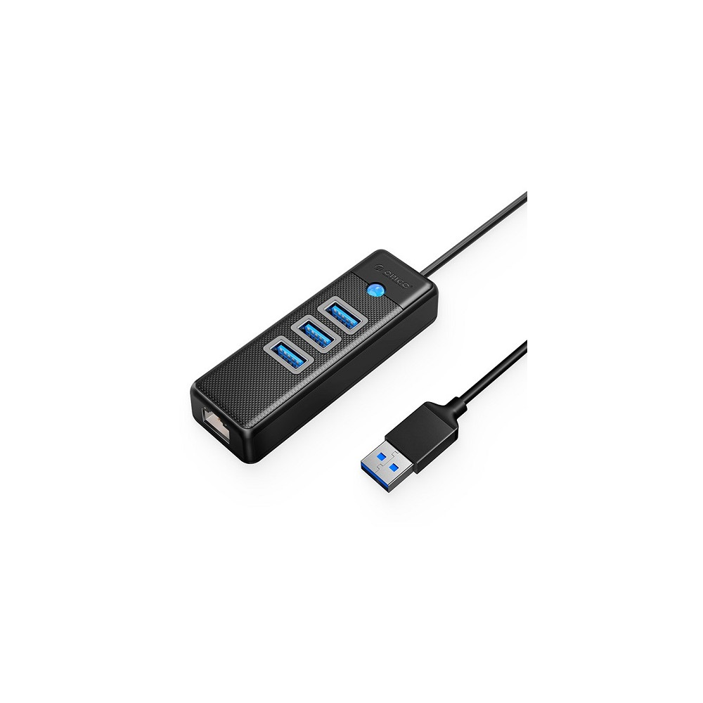 Adapteris ORICO PW3UR-U3, 3x USB ir 1x RJ45