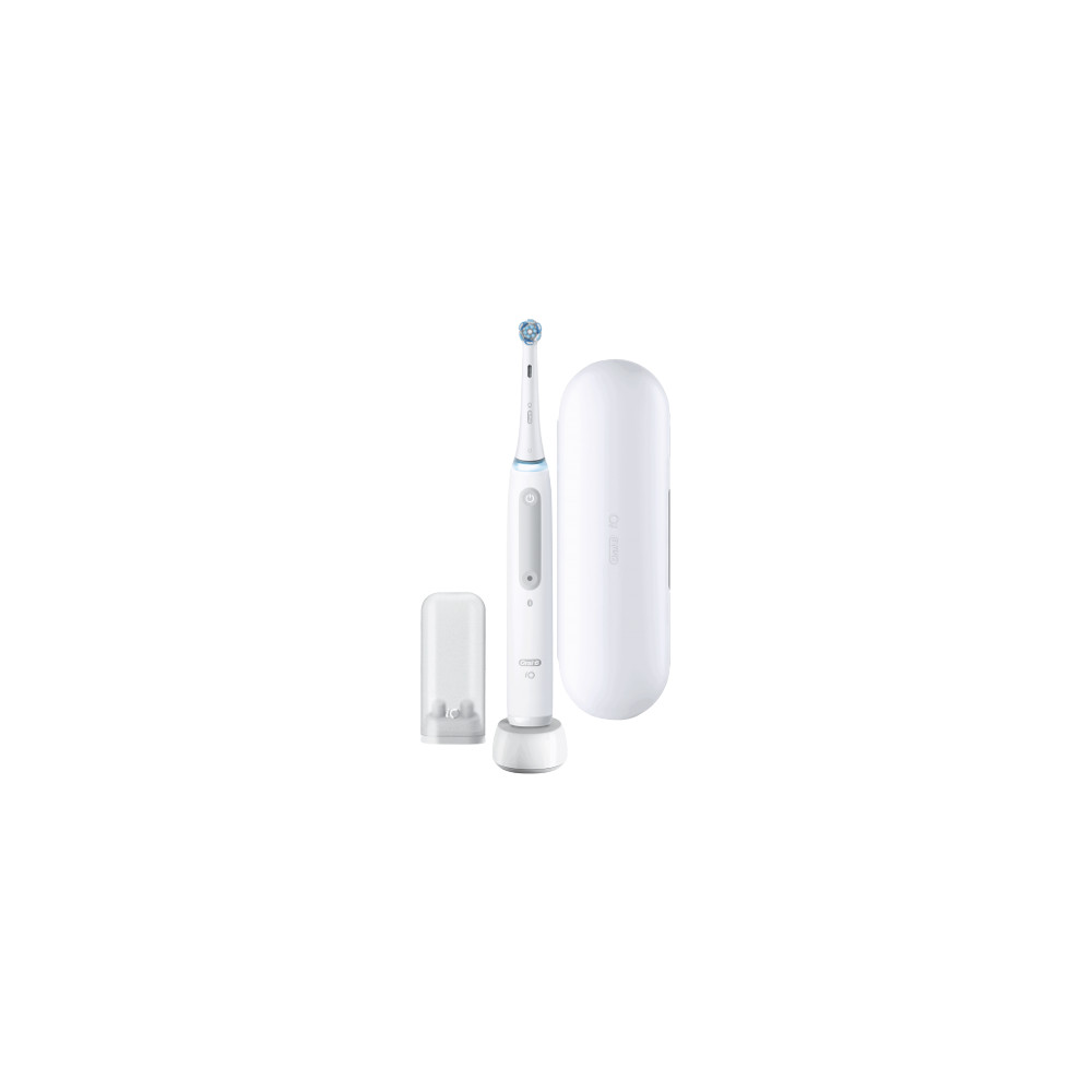 Oral-B | iO4 | Electric Toothbrush | Rechargeable | For adults | ml | Number of heads | Quite White | Number of brush heads incl