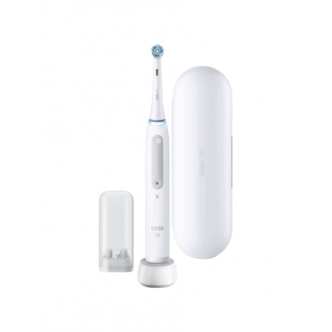 Oral-B | iO4 | Electric Toothbrush | Rechargeable | For adults | ml | Number of heads | Quite White | Number of brush heads incl