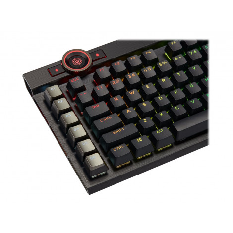 Keyboard | K100 RGB | Mechanical Gaming Keyboard | Wired | Nordic | Black | USB Type-A | CORSAIR OPX Optical-Mechanical