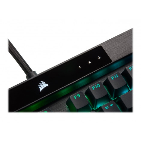 Keyboard | K100 RGB | Mechanical Gaming Keyboard | Wired | Nordic | Black | USB Type-A | CORSAIR OPX Optical-Mechanical