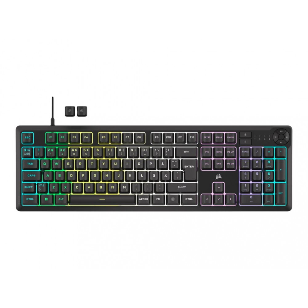 Keyboard | K55 CORE RGB | Gaming Keyboard | Wired | Nordic | Black | USB Type-A | Rubber Dome