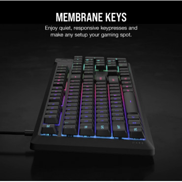 Keyboard | K55 CORE RGB | Gaming Keyboard | Wired | Nordic | Black | USB Type-A | Rubber Dome