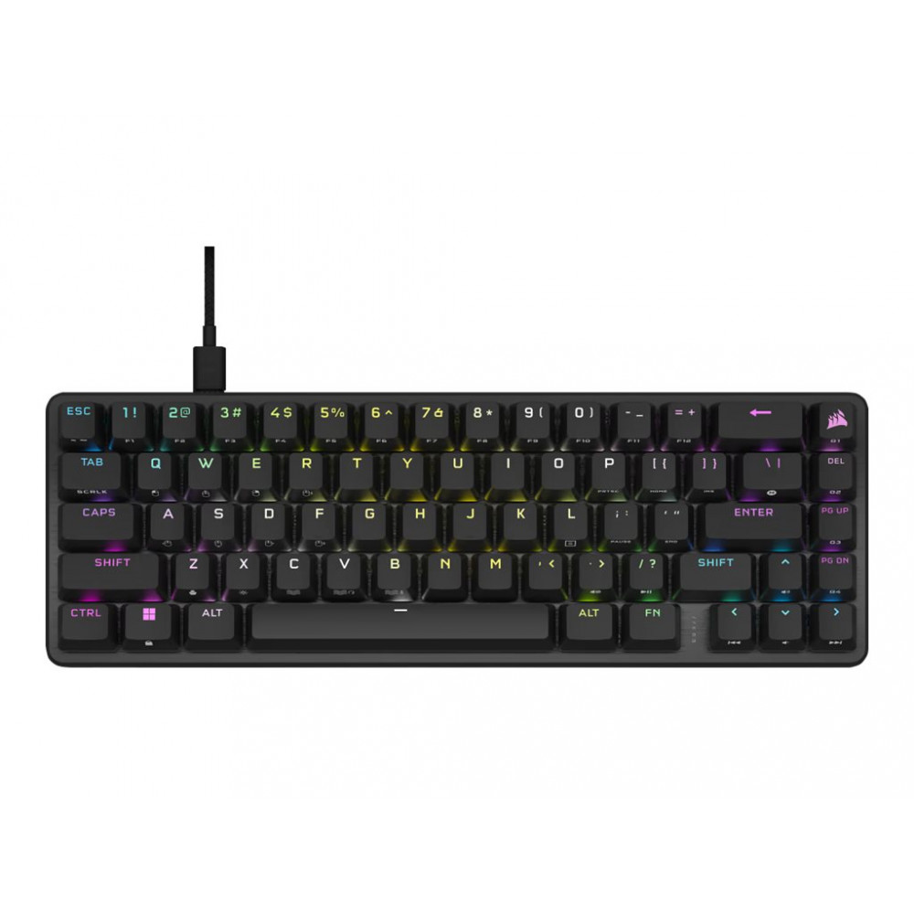 Keyboard | K65 PRO MINI RGB | Optical-Mechanical Gaming Keyboard | Wired | Nordic | Black | USB Type-A | CORSAIR OPX