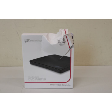 H.L Data Storage Ultra Slim Portable DVD-Writer | GP57EB40 | Interface USB 2.0 | DVD R/RW | CD read speed 24 x | CD write speed 