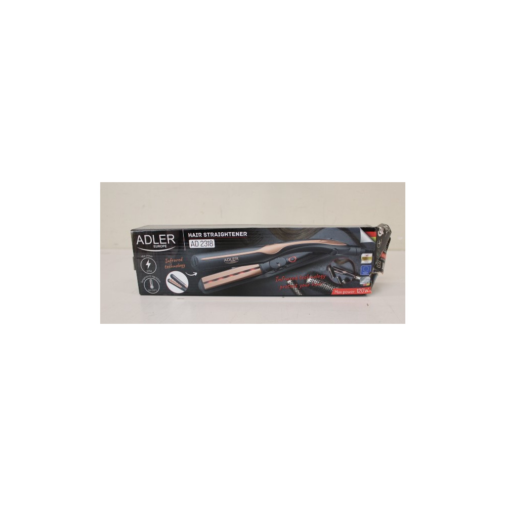 SALE OUT. Adler AD 2318 Infrared Hair straightener, Fast PTC heating, Black | Adler Infrared Hair Straightener | AD 2318 | Warra