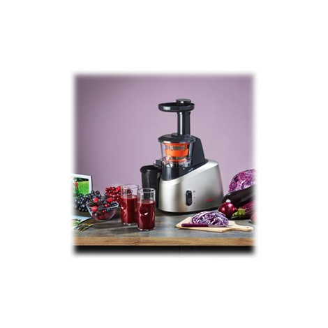 TEFAL | Slow Juicer | ZC255B38 | Type Electric | Silver/ black | 200 W | Extra large fruit input | Number of speeds 2 | 82 RPM