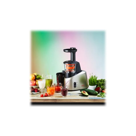 TEFAL | Slow Juicer | ZC255B38 | Type Electric | Silver/ black | 200 W | Extra large fruit input | Number of speeds 2 | 82 RPM