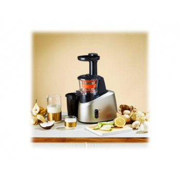 TEFAL | Slow Juicer | ZC255B38 | Type Electric | Silver/ black | 200 W | Extra large fruit input | Number of speeds 2 | 82 RPM