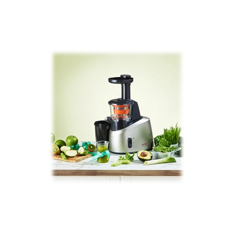 TEFAL | Slow Juicer | ZC255B38 | Type Electric | Silver/ black | 200 W | Extra large fruit input | Number of speeds 2 | 82 RPM