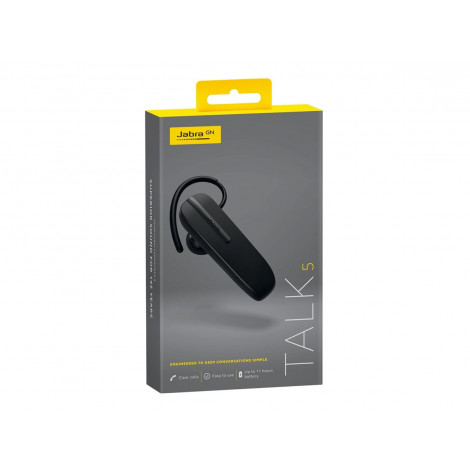 Talk 5 | In-ear/Ear-hook | Hands free device | 9.7 g | Black | 54.3 cm | 25.5 cm | Volume control | 16.3 cm