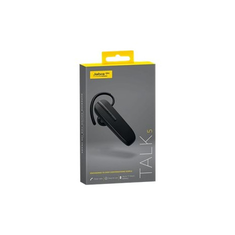 Talk 5 | In-ear/Ear-hook | Hands free device | 9.7 g | Black | 54.3 cm | 25.5 cm | Volume control | 16.3 cm