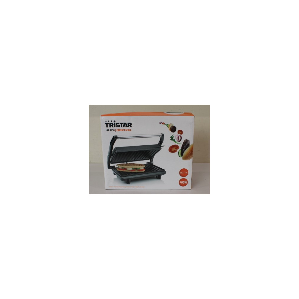 SALE OUT. Tristar GR-2650 Contact Grill, Black | Tristar | Grill | GR-2650 | Contact grill | 700 W | Black | DAMAGED PACKAGING