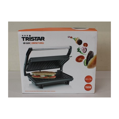 SALE OUT. Tristar GR-2650 Contact Grill, Black | Tristar | Grill | GR-2650 | Contact grill | 700 W | Black | DAMAGED PACKAGING