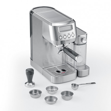 Caso | Espresso machine | Espresso Gourmet Latte | Pump pressure 20 bar | Built-in milk frother | Automatic | 1350 W | Silver