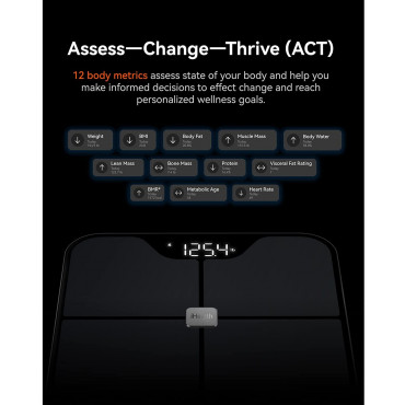 iHealth | Wireless Body Composition Scale | Nexus Pro | Maximum weight (capacity) 181 kg | Body Mass Index (BMI) measuring | Bla