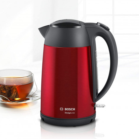Bosch | Kettle | DesignLine TWK3P424 | Electric | 2400 W | 1.7 L | Stainless steel | 360 rotational base | Red