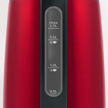 Bosch | Kettle | DesignLine TWK3P424 | Electric | 2400 W | 1.7 L | Stainless steel | 360 rotational base | Red