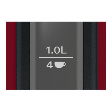 Bosch | Kettle | DesignLine TWK3P424 | Electric | 2400 W | 1.7 L | Stainless steel | 360 rotational base | Red