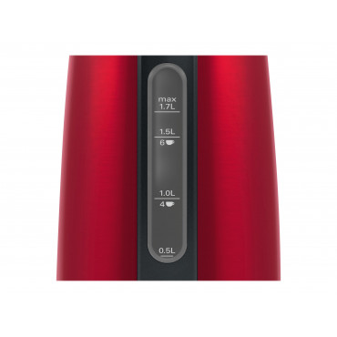 Bosch | Kettle | DesignLine TWK3P424 | Electric | 2400 W | 1.7 L | Stainless steel | 360 rotational base | Red