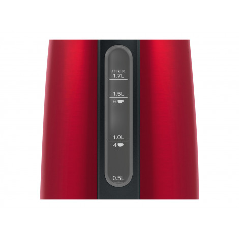 Bosch | Kettle | DesignLine TWK3P424 | Electric | 2400 W | 1.7 L | Stainless steel | 360 rotational base | Red