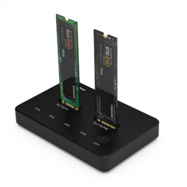 Docking Station 2x M.2 NVME+SATA SSD iki 10Gbps