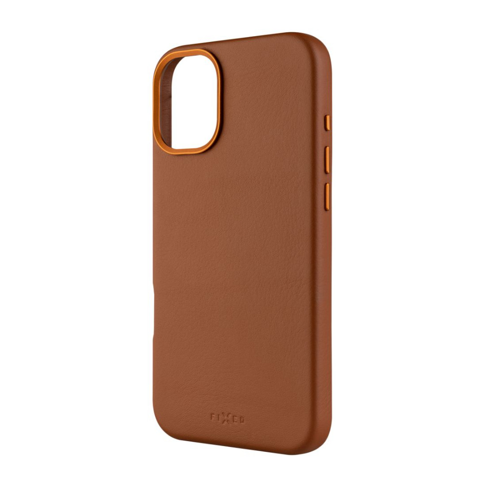 Fixed MagLeather | Back cover | Apple | iPhone 16 Plus | Leather | Brown