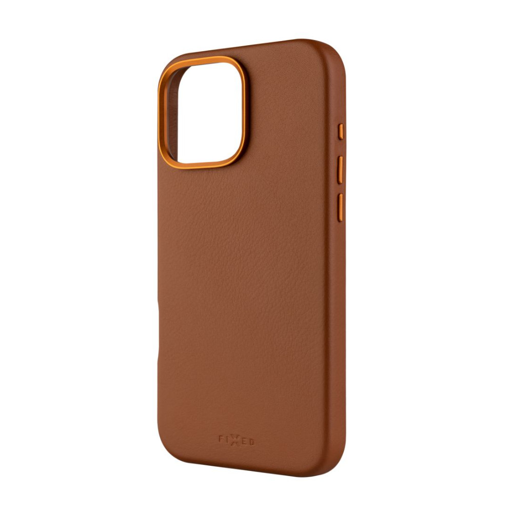 Fixed MagLeather | Back cover | Apple | iPhone 16 Pro Max | Leather | Brown