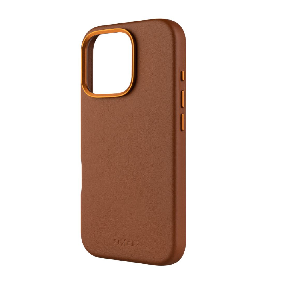 Fixed MagLeather | Back cover | Apple | iPhone 16 Pro | Leather | Brown