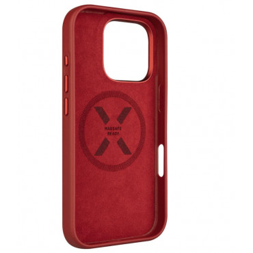 Fixed MagLeather | Back cover | Apple | iPhone 16 Pro | Leather | Red