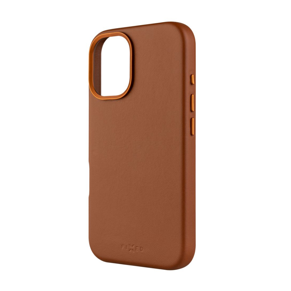 Fixed MagLeather | Back cover | Apple | iPhone 16 | Leather | Brown