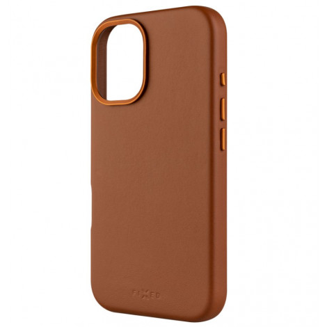 Fixed MagLeather | Back cover | Apple | iPhone 16 | Leather | Brown