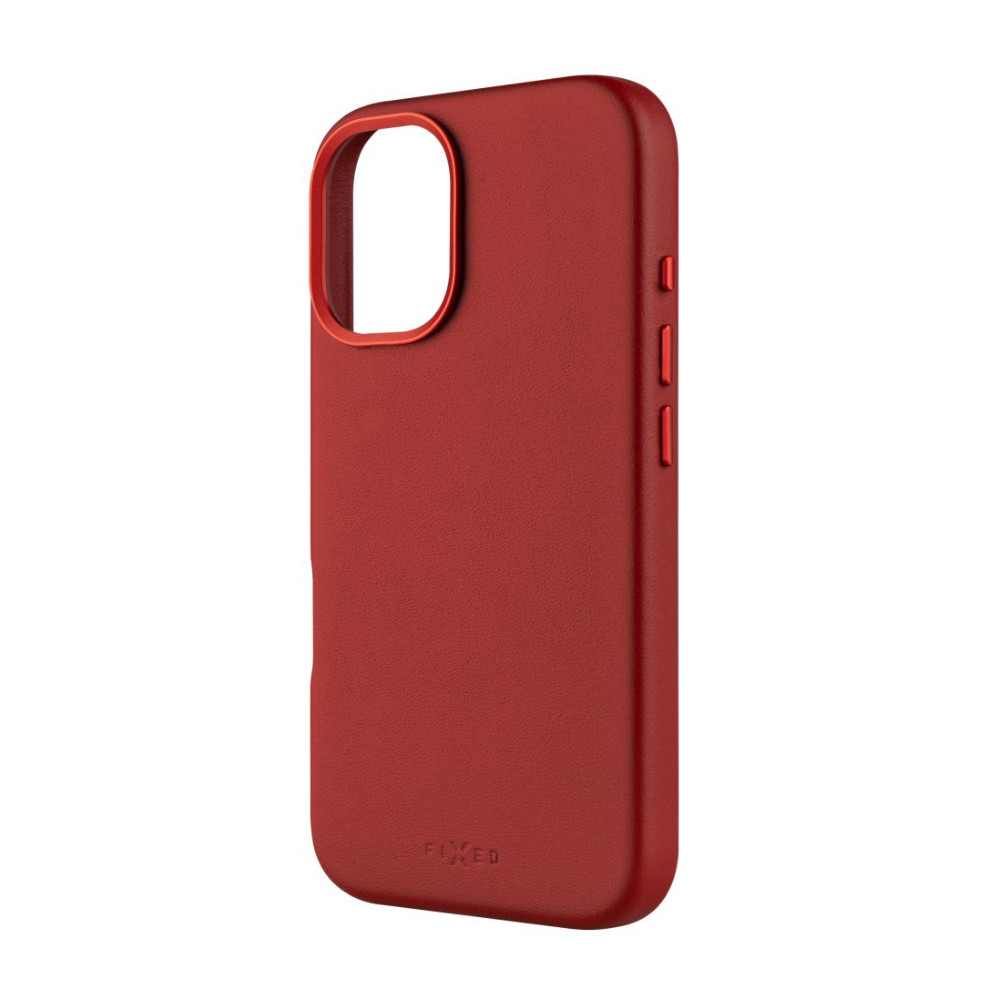 Fixed MagLeather | Back cover | Apple | iPhone 16 | Leather | Red