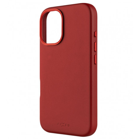 Fixed MagLeather | Back cover | Apple | iPhone 16 | Leather | Red