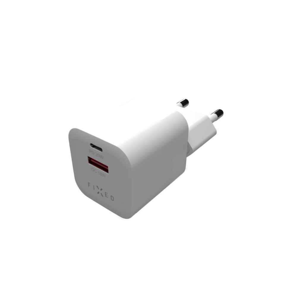 Fixed Mini USB-C/USB Travel Charger 20W | FIXC20M-CU-WH