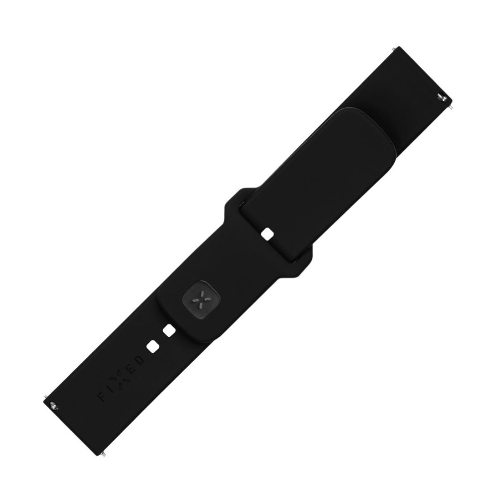 FIXED Silicone Sporty Strap Set with Quick Release 20mm for smartwatch, black