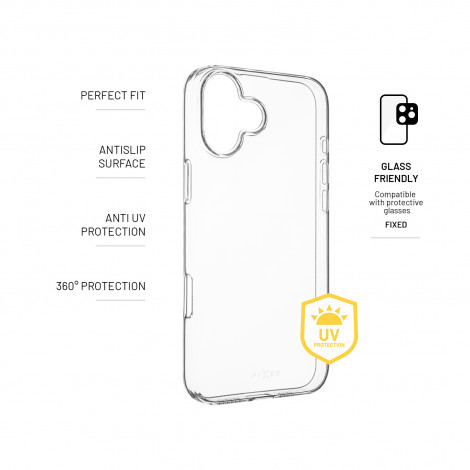 Fixed | Story AntiUV | Back Cover | Apple | iPhone 16 Plus | TPU | Clear