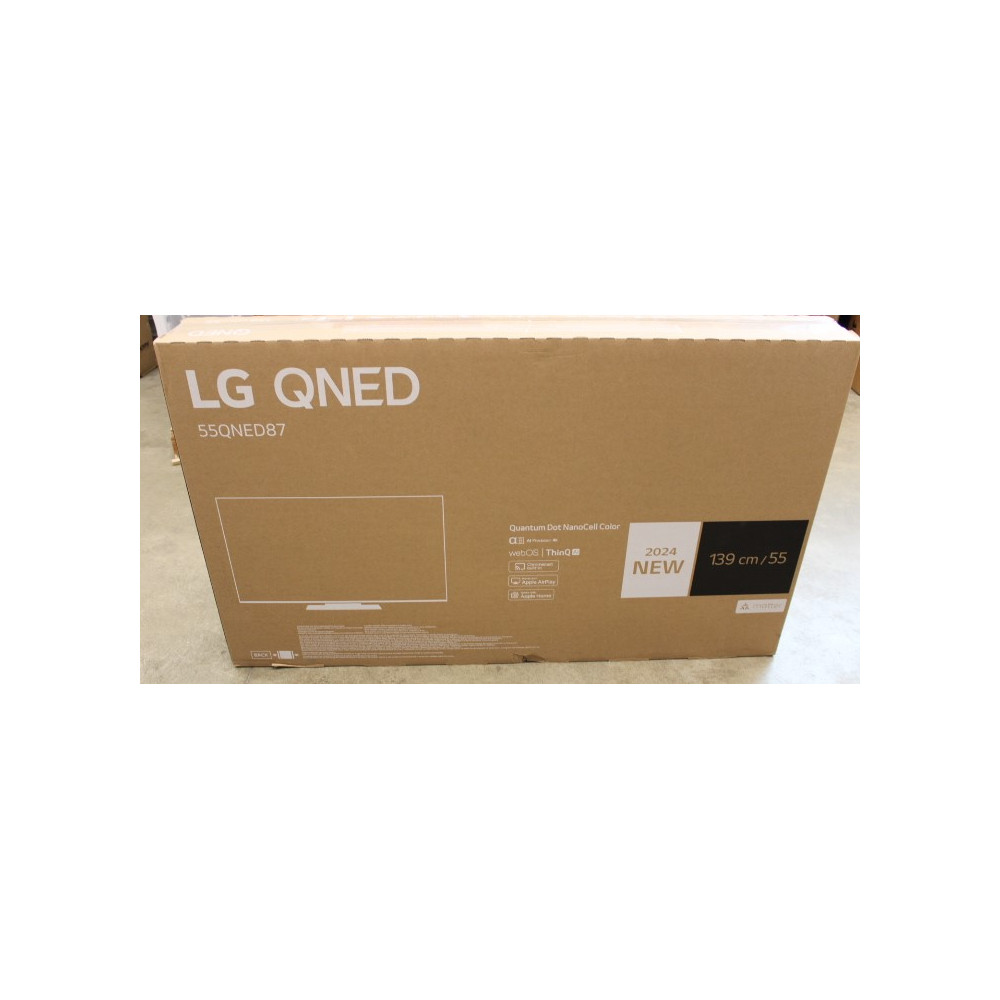 LG | QNED TV | 55QNED87T3B | 55 | Smart TV | webOS 24 | 4k UHD | Black | DAMAGED PACKAGING