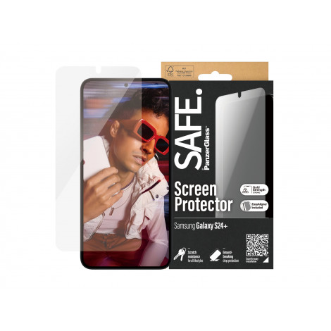 SAFE by PanzerGlass Screen Protector Samsung Galaxy S24 Plus | Ultra-Wide Fit w EasyAligner | PanzerGlass