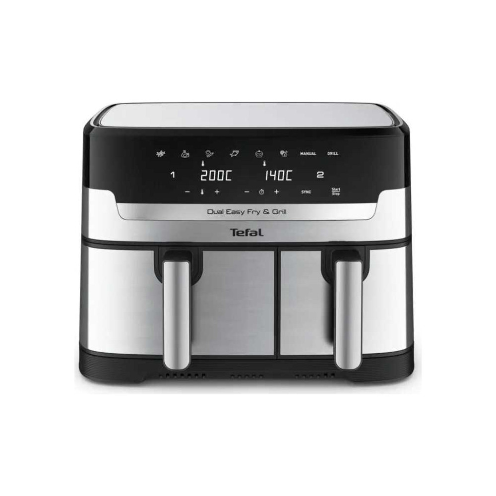 TEFAL Fryer | EY905D10 | Capacity 5.2+3.1 L | Hot air technology | Stainless Steel/Black